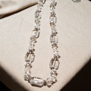 LOFT Jewelry - Loft Long Necklace w/ Silver and Clear Beads LOFT Jewelry - Loft Long Necklace w/ Silver and Clear Beads
